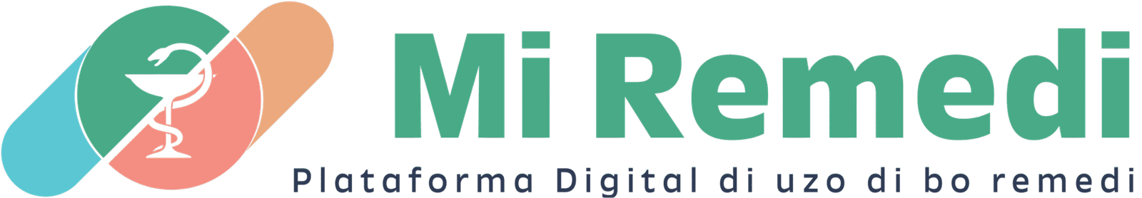 A horizontal version of the logo of Mi Remedi